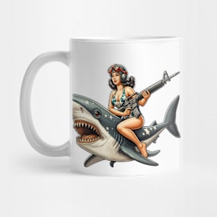 Tactical Girl and Shark Mug